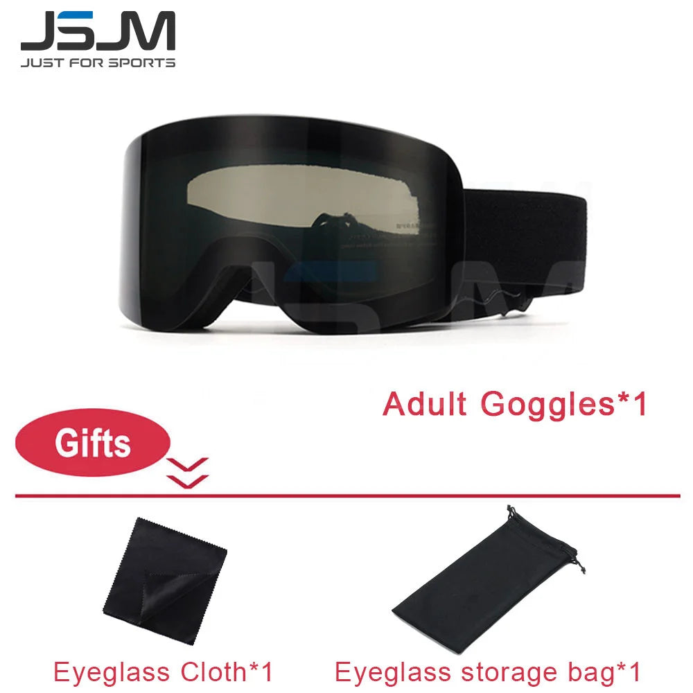 New Adults +Kids Professional Anti-Fog Ski Goggles Snowboard Goggles UV400 Double Layers Skiing Glasses XMAS New Year Gifts