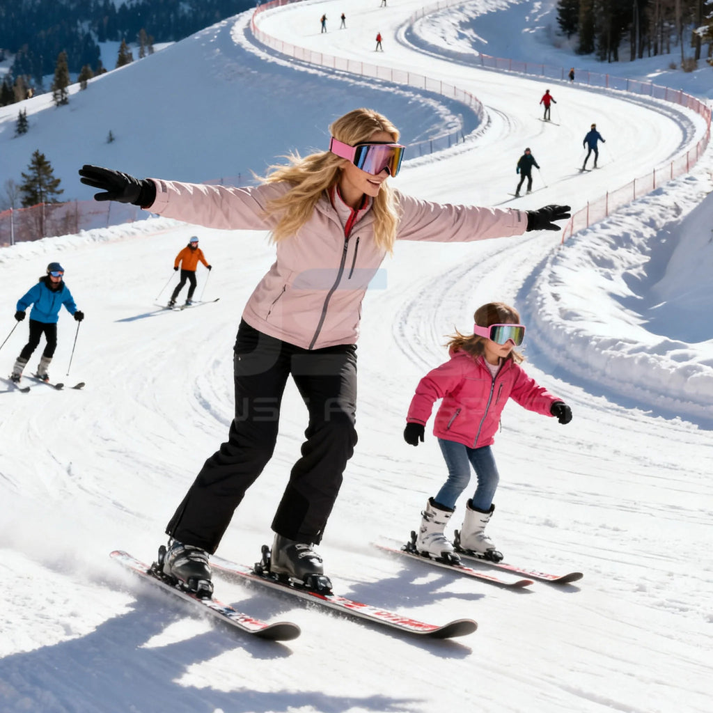 New Adults +Kids Professional Anti-Fog Ski Goggles Snowboard Goggles UV400 Double Layers Skiing Glasses XMAS New Year Gifts