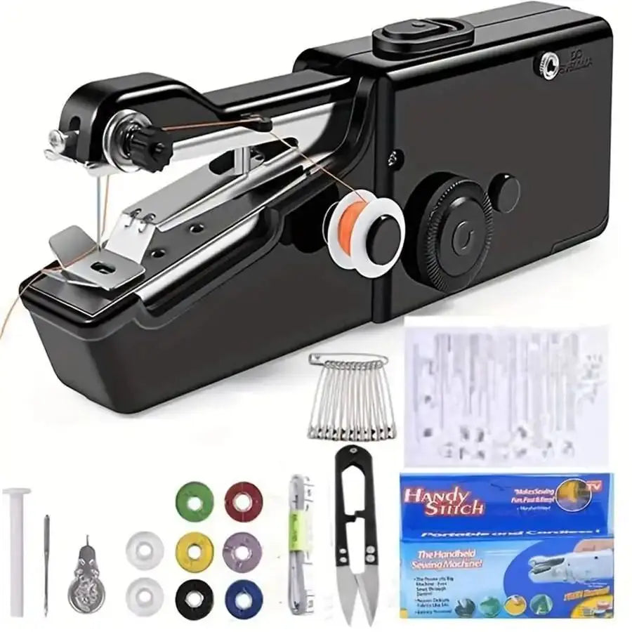 Handheld Sewing Machine - Mini Cordless Electric Sewing Kit, Portable Quick Stitch Tool for Home Repairs & DIY Crafting