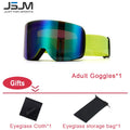 New Adults +Kids Professional Anti-Fog Ski Goggles Snowboard Goggles UV400 Double Layers Skiing Glasses XMAS New Year Gifts