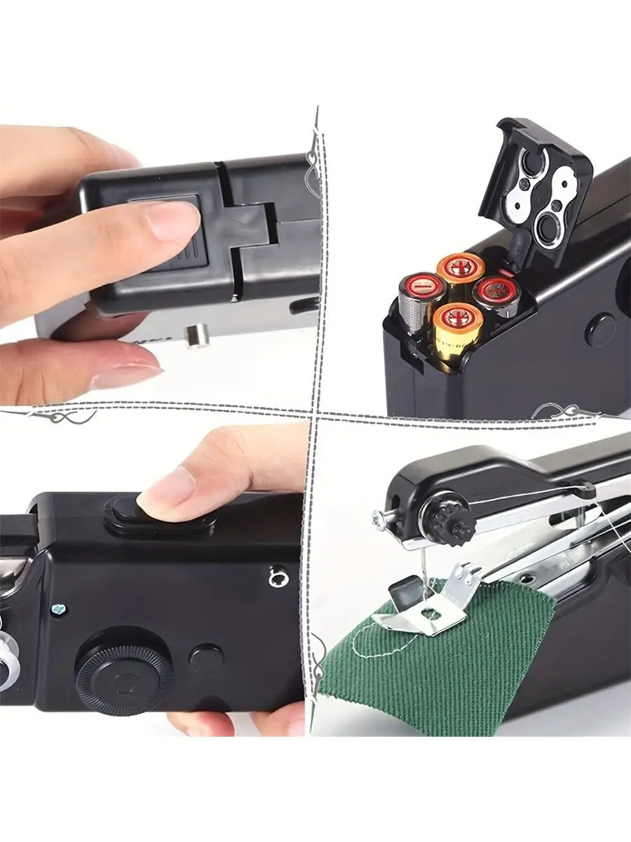 Handheld Sewing Machine - Mini Cordless Electric Sewing Kit, Portable Quick Stitch Tool for Home Repairs & DIY Crafting