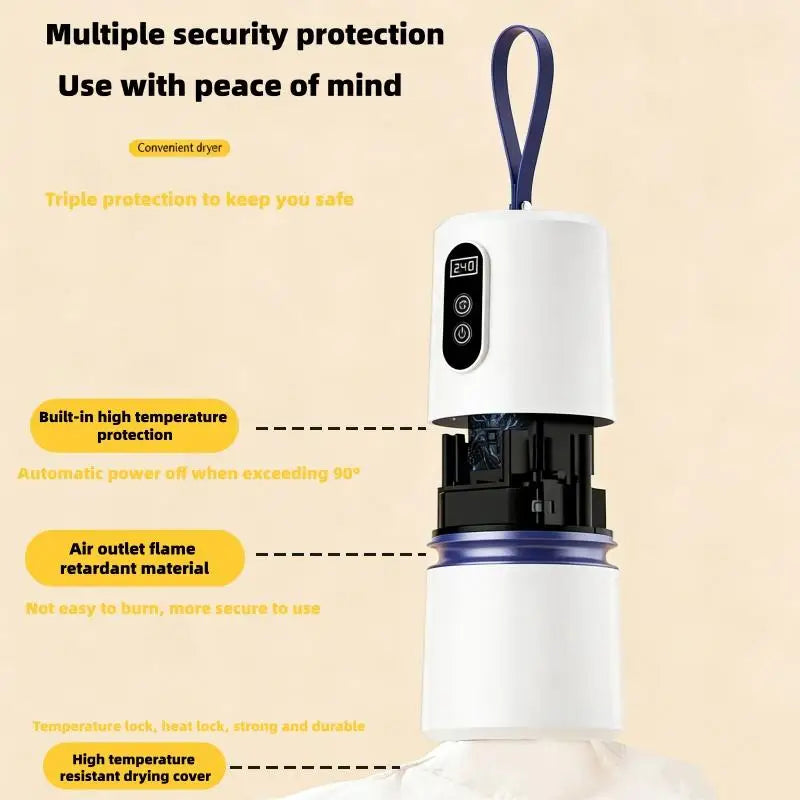 Multifunctional Clothes Dryer Portable Folding Clothing Dryer Hot Air Quick Dryershoe  Machine Mini Compact  In Hotel Home