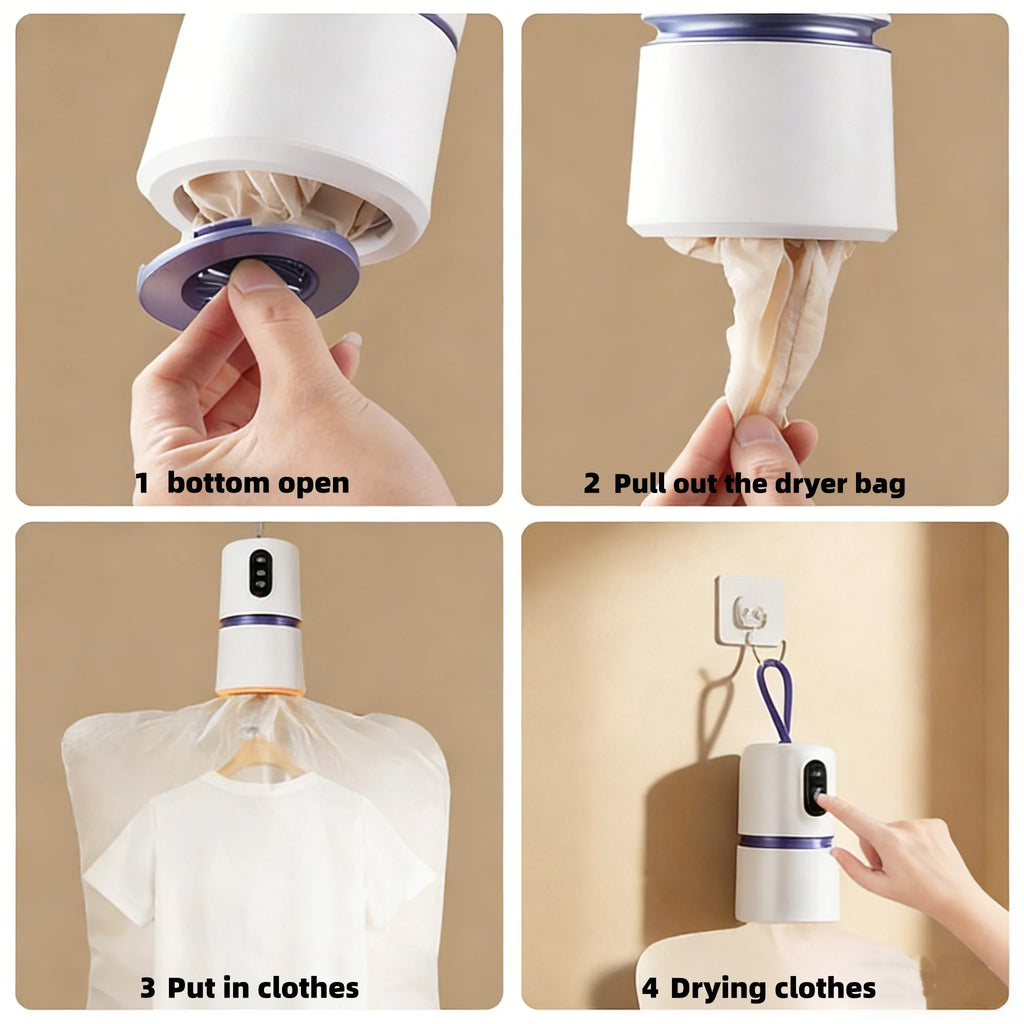 Multifunctional Clothes Dryer Portable Folding Clothing Dryer Hot Air Quick Dryershoe  Machine Mini Compact  In Hotel Home