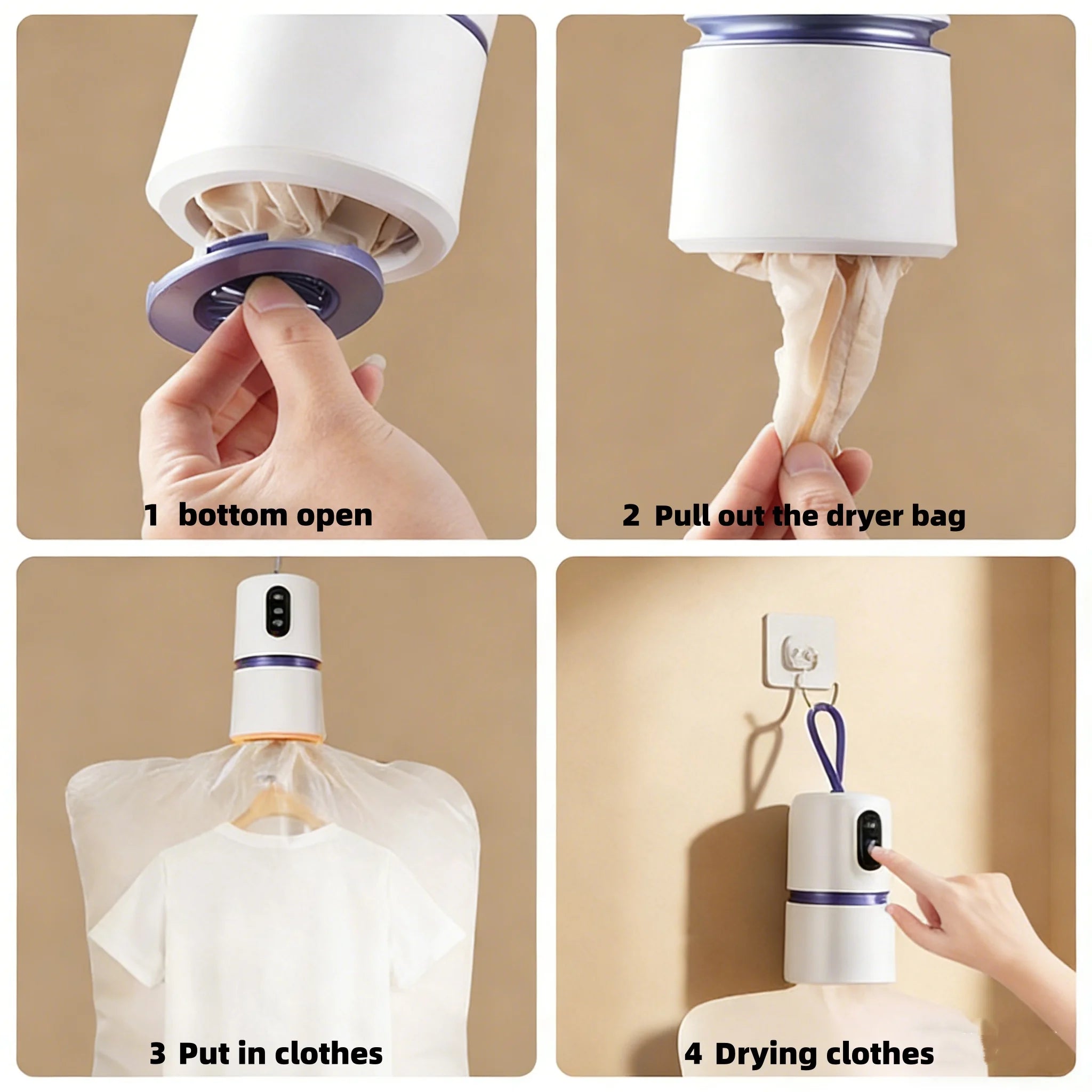 Multifunctional Clothes Dryer Portable Folding Clothing Dryer Hot Air Quick Dryershoe  Machine Mini Compact  In Hotel Home