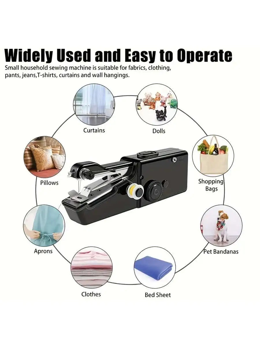 Handheld Sewing Machine - Mini Cordless Electric Sewing Kit, Portable Quick Stitch Tool for Home Repairs & DIY Crafting