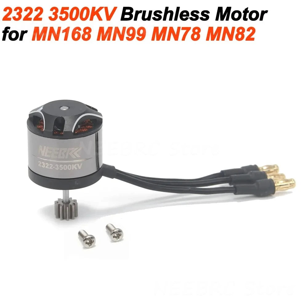 1/12 RC MN Car MN82 MN99 MN168 MN78 Upgrade Kit 2322 2600KV 3500KV Brushless Motor AM32 45A ESC SM3.0/T Plug Model DIY Parts